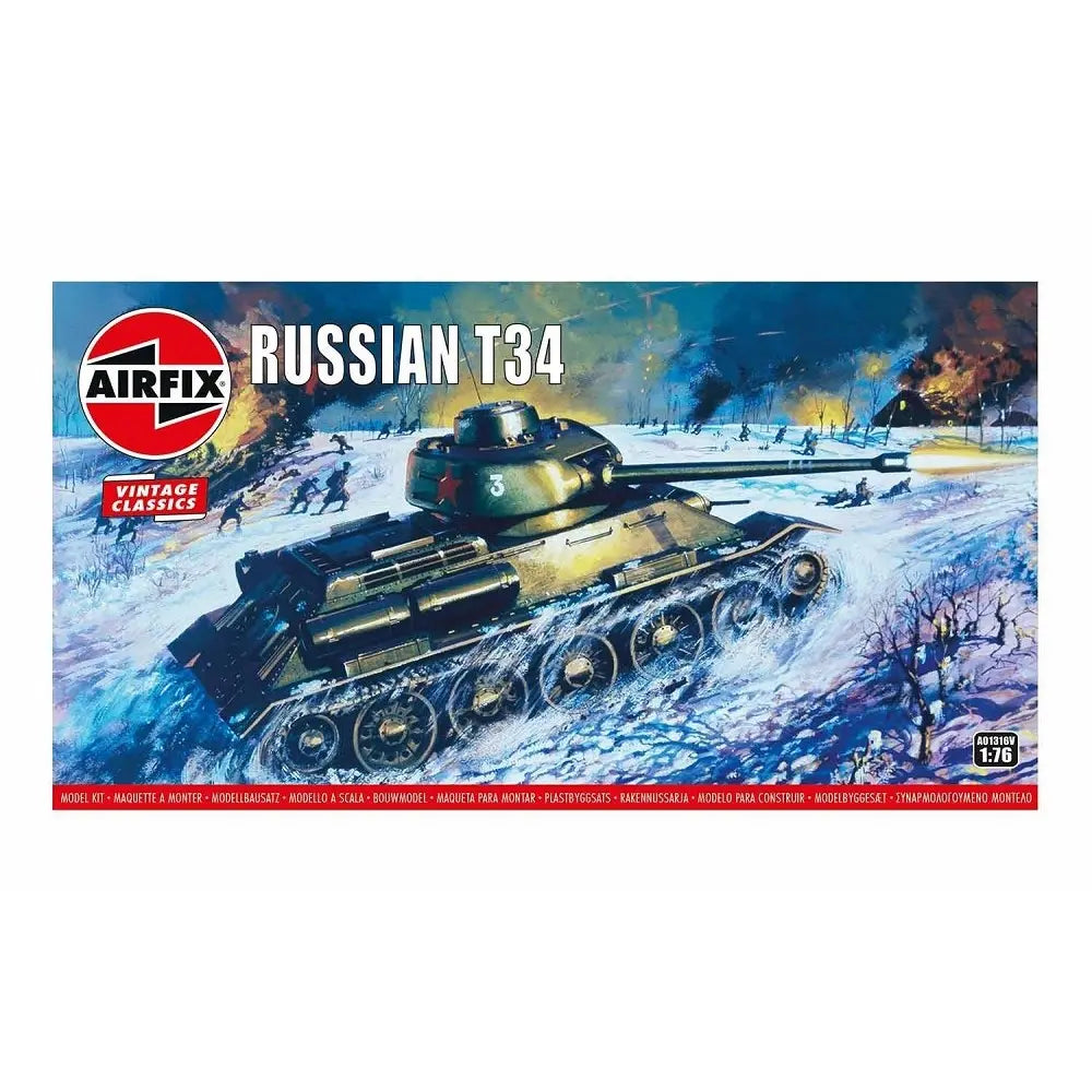 Russian T34 Tank Vintage Classic 1:76