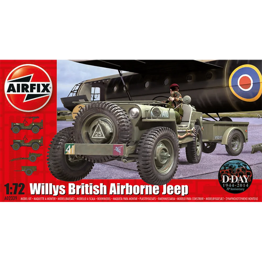 Airfix Willy's Jeep, Trailer & 6Ib Gun 1:72