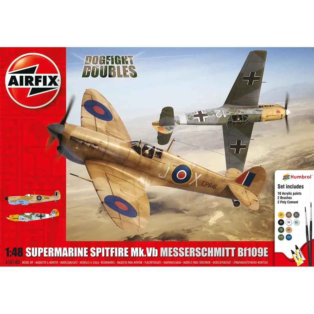 Airfix Spitfire Mk.Vb / Bf109e Dogfight Double 1:48 Gift Set 1:48