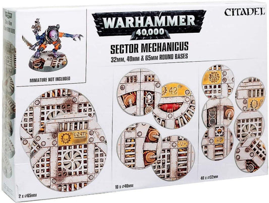 Sector Mechanicus : 32,40 & 65mm Round Bases 66-95