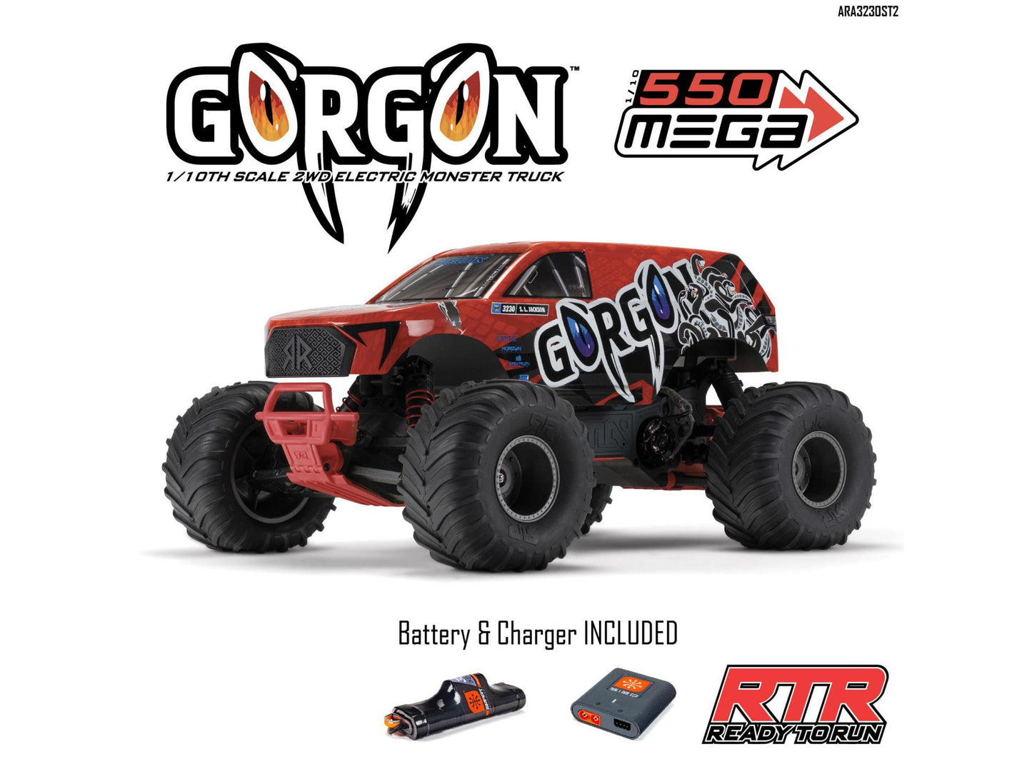 Gorgon 2wd MT 1/10 RTR Smart w/8.4v Batt/USB Charger