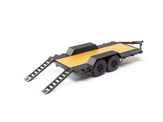 SCX24 Flat Bed Vehicle Trailer with LED Taillights:1/24th