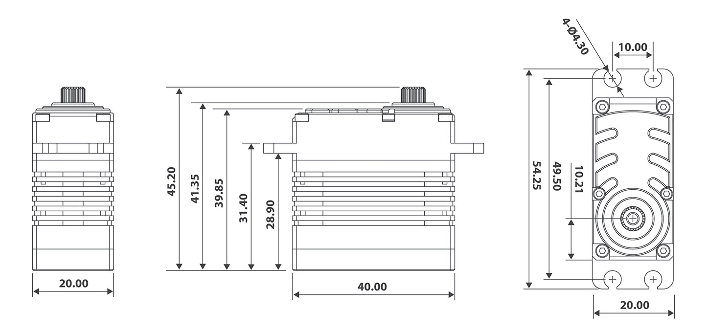 MGB6928HV2 28Kg/0.05s HV Brushless Digital Servo