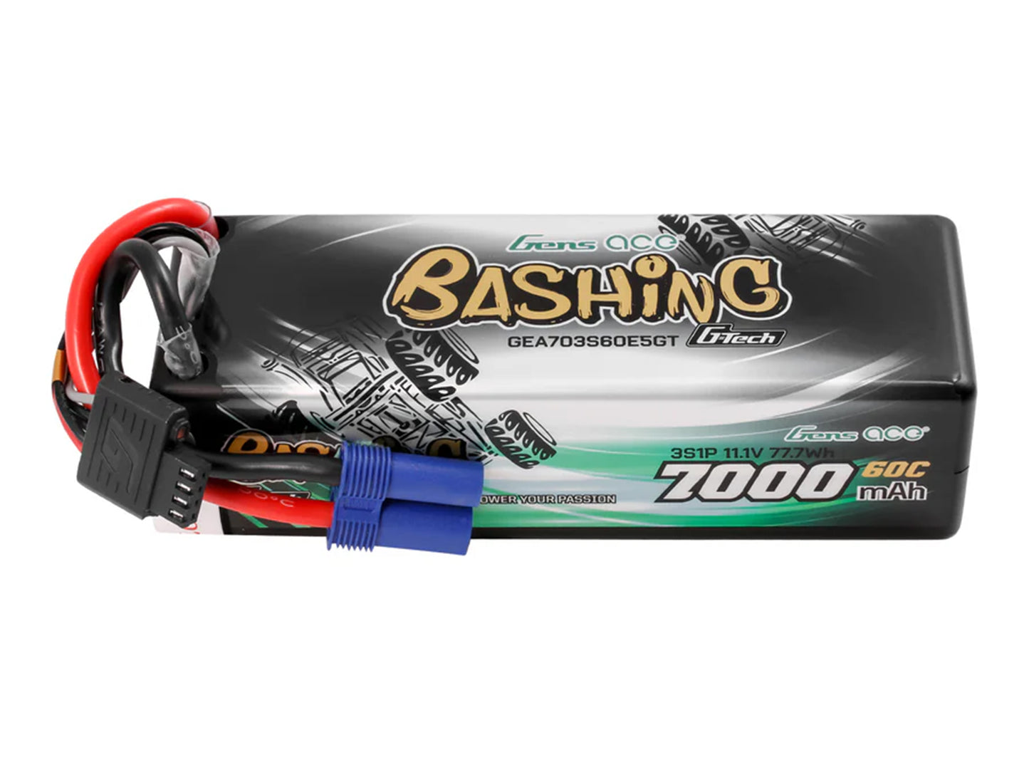 Li-Po Car G-Tech 3S 11.1V 7000mAh 60C Bashing with EC5