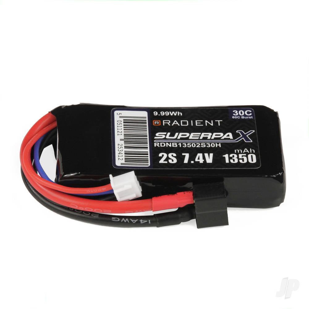 Lipo 2s 1350mAh 7.4v 30c Deans