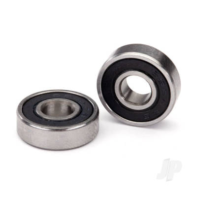 Ball bearings, Black rubber sealed (6x16x5mm) (2 pcs)