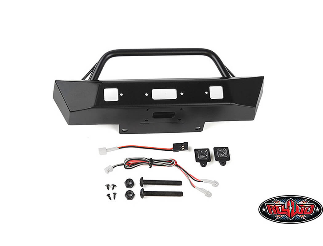 RC4WD Eon Metal Front Stinger Bumper W/LED - SCX6 Jeep Wrangler