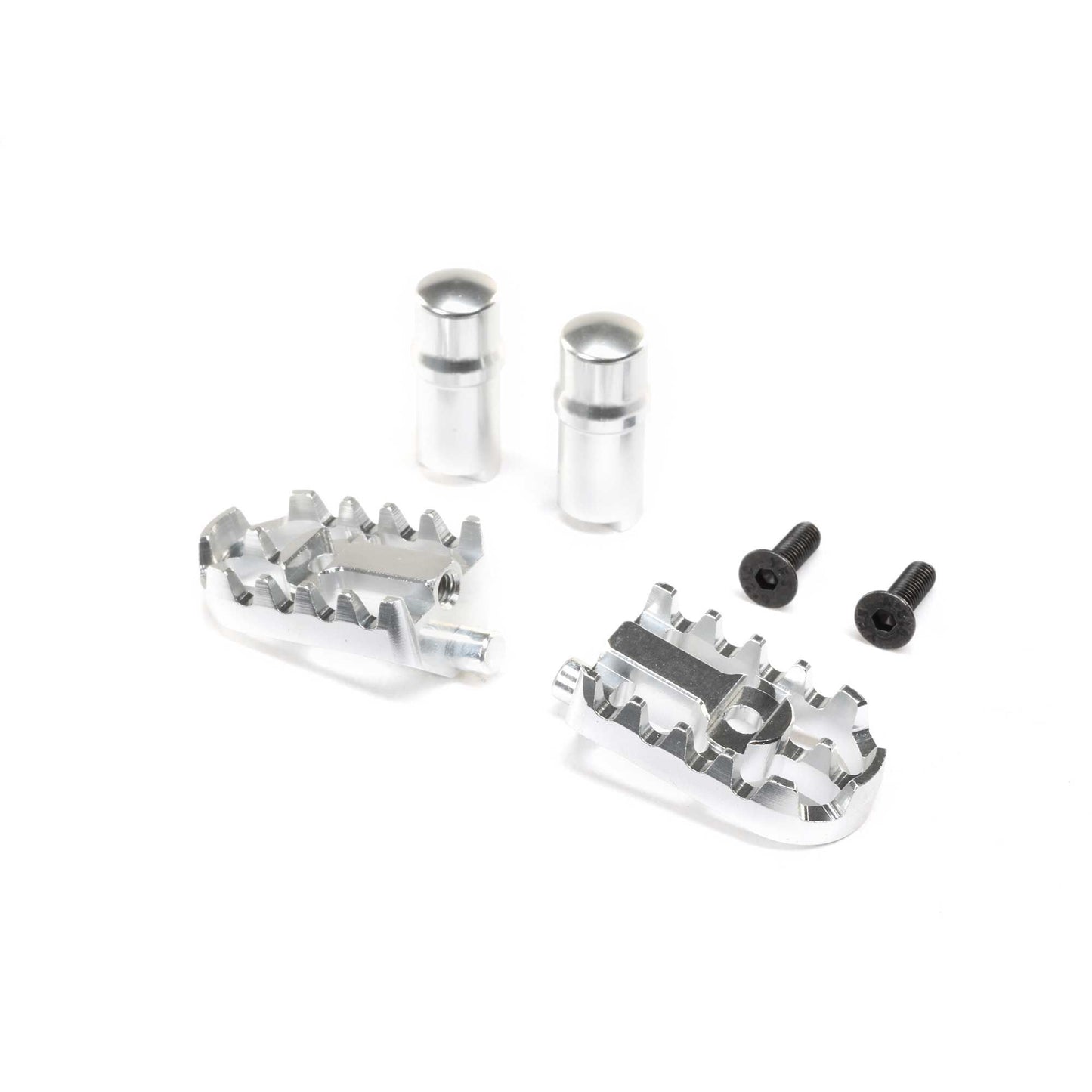 Aluminum Foot Pegs, Promoto-MX Silver