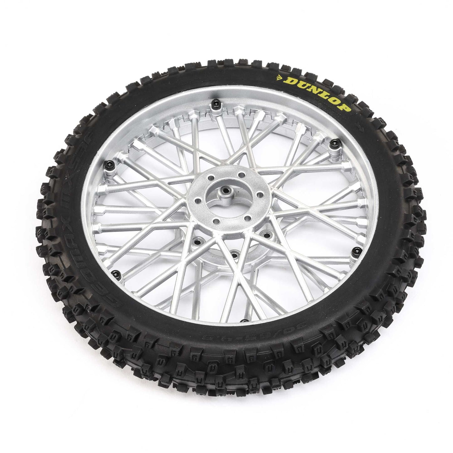 Dunlop MX53 Front Tire Mounted, Chrome: Promoto MX