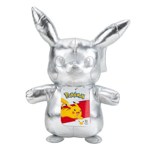 Pokemon - 25th Celebration - 8 Inch Silver Pikachu Plush