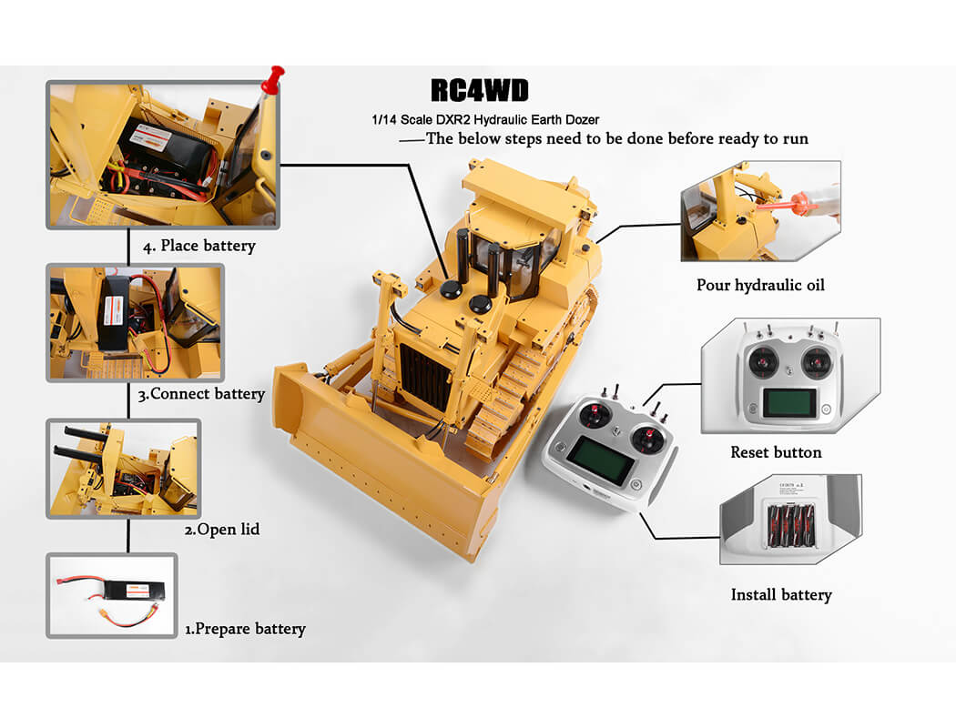 RC4WD 1/14 DXR2 Hydraulic Earth Dozer