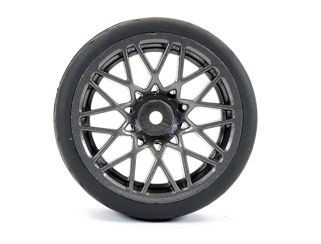 1/10 Street/Tread Tyre Star Spoke Gunmetal Wheel (4)