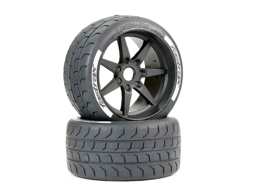 Fastrax Supaforza Rear 45° Tyres/BLK 17mm (2)