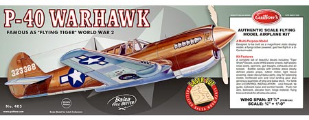 Guillows P-40 Warhawk Balsa Kit