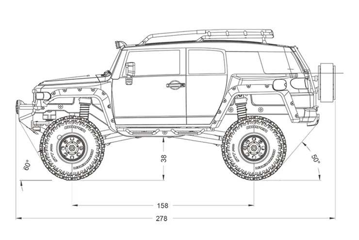 FMS Toyota FJ Cruiser 1/18th Scaler RTR