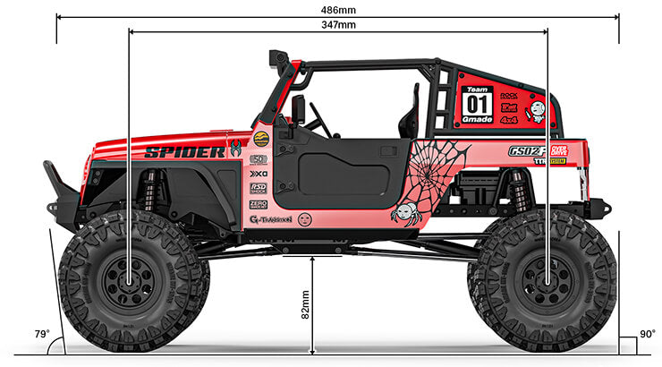 Gmade 1/10 GS02F Spider Portal TS Assembly Kit