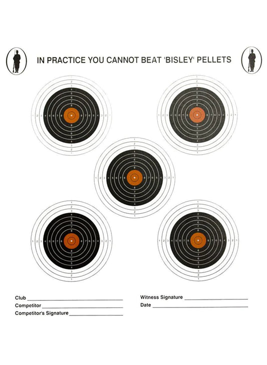 Bisley 14cm Five Target - 100