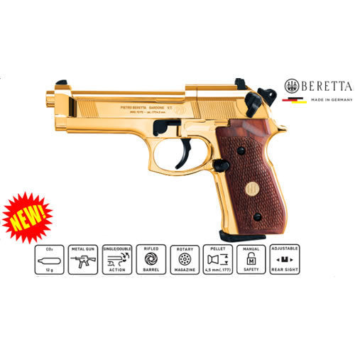 Beretta M92 FS Gold Co2 Pistol .177 Pellet