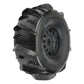 1/7 Dumont Fr/Rr Sand/Snow Mojave Tires Mounted 17mm Blk (2)