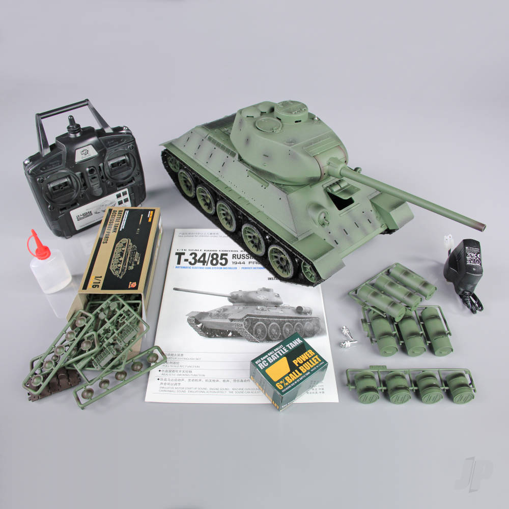 1:16 Russian T-34/85 1944 Tank with Infrared Battle System (Metal Gearbox)