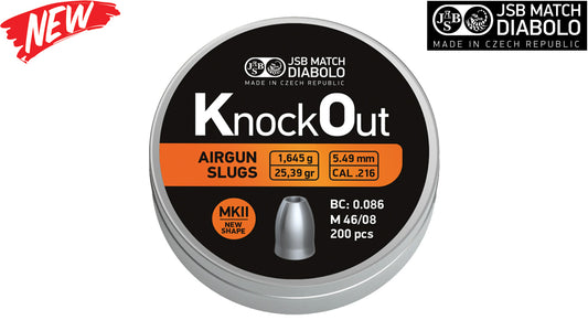 JSB Knockout Slugs MKII .22 - .216 (200) New Shape