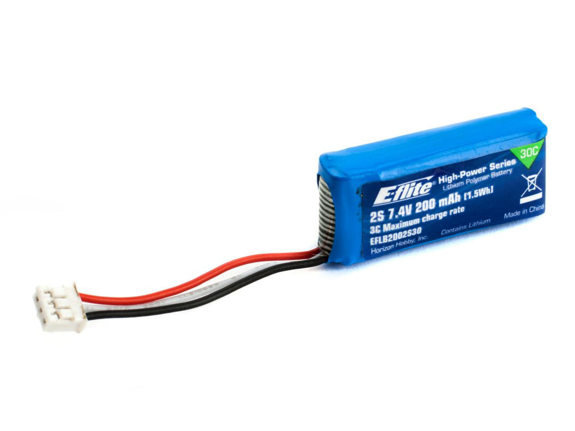 Eflite 200mah 2S 7.4V 30C Li-Po Battery