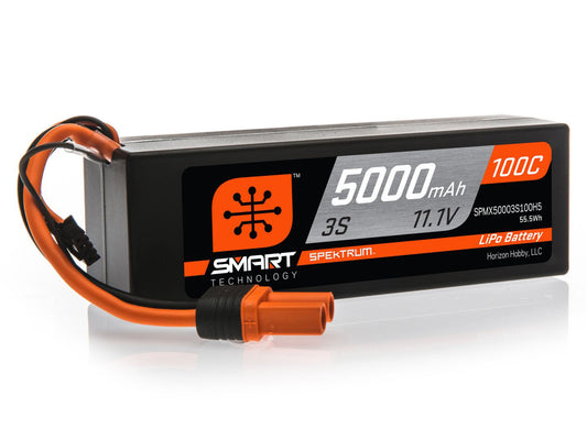 Spektrum 5000mAh 3s 11.1v 100C Smart Lipo Battery Hardcase IC5