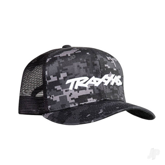 Traxxas Logo Hat Curve Bill Black Digital Camouflage OSFA