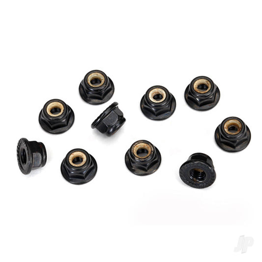 Nuts 4mm Flanged Nylon Locking Seerated (10)