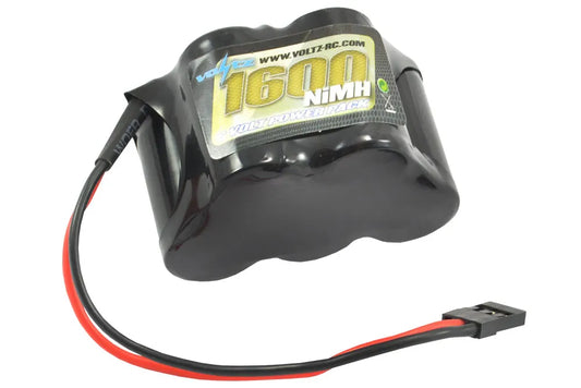 Voltz 1600mAh 6.0V NiMh Receiver Hump Pack (JR Plug)