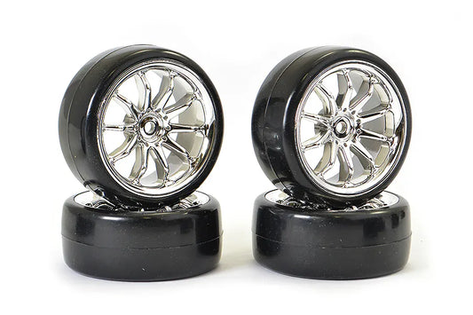 1/10 Drift 10SP Scale chrome Wheel & V2 Tyre