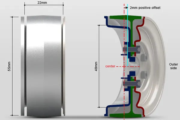 Gmade 1.9 SR03 Beadlock Wheels