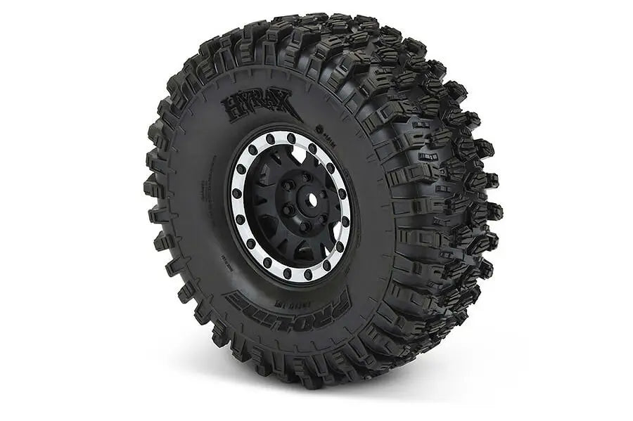 Proline Hyrax 1.9 Predator On Impulse Blk/SLv Beadlock Wheels(2)