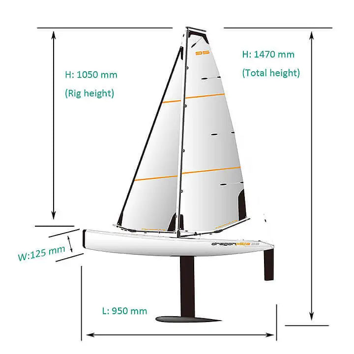 Joysway Dragon Flite 95 V2 Racing Sailing Yacht RTR