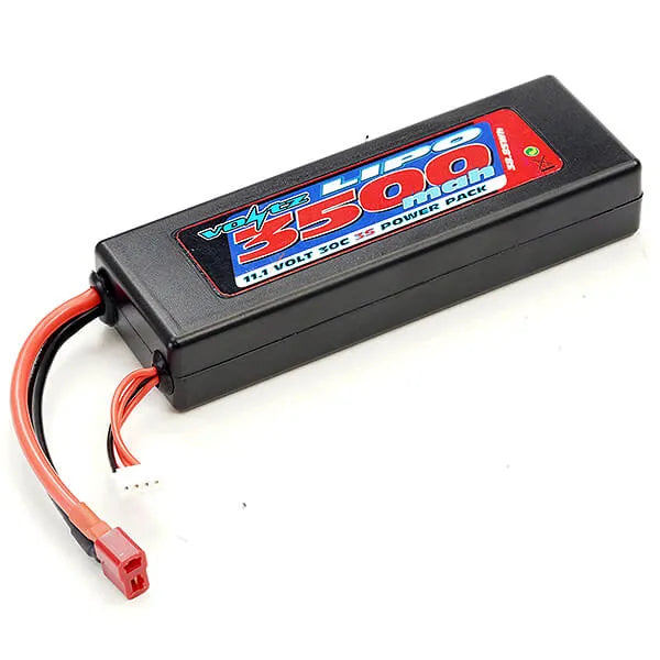 Voltz 3500mAh 3s 11.1V 30c Lipo Hard Case - Deans