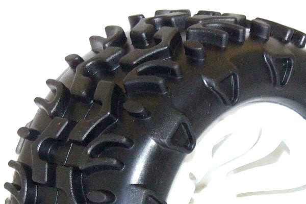 FTX Carnage Mounted Wheel/Tyre - White(2)