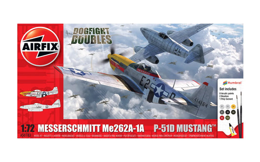Airfix Messerschmitt Me262 & P-51D Mustang Dogfight Double Gift Set 1:72