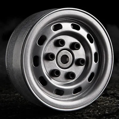 Gmade 1.9 SR02 Beadlock Wheels (Semigloss Silver) (2)