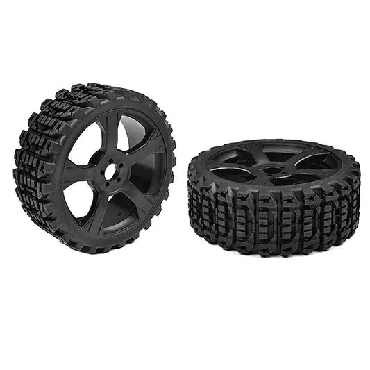 Corally Off-Road 1/8 Buggy Tyres Xprit Glued on Black Rims (2)