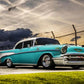 Fazer MK2 (L) Chevy Bel Air Coupe 1957 Turquoise 1:10 Readyset