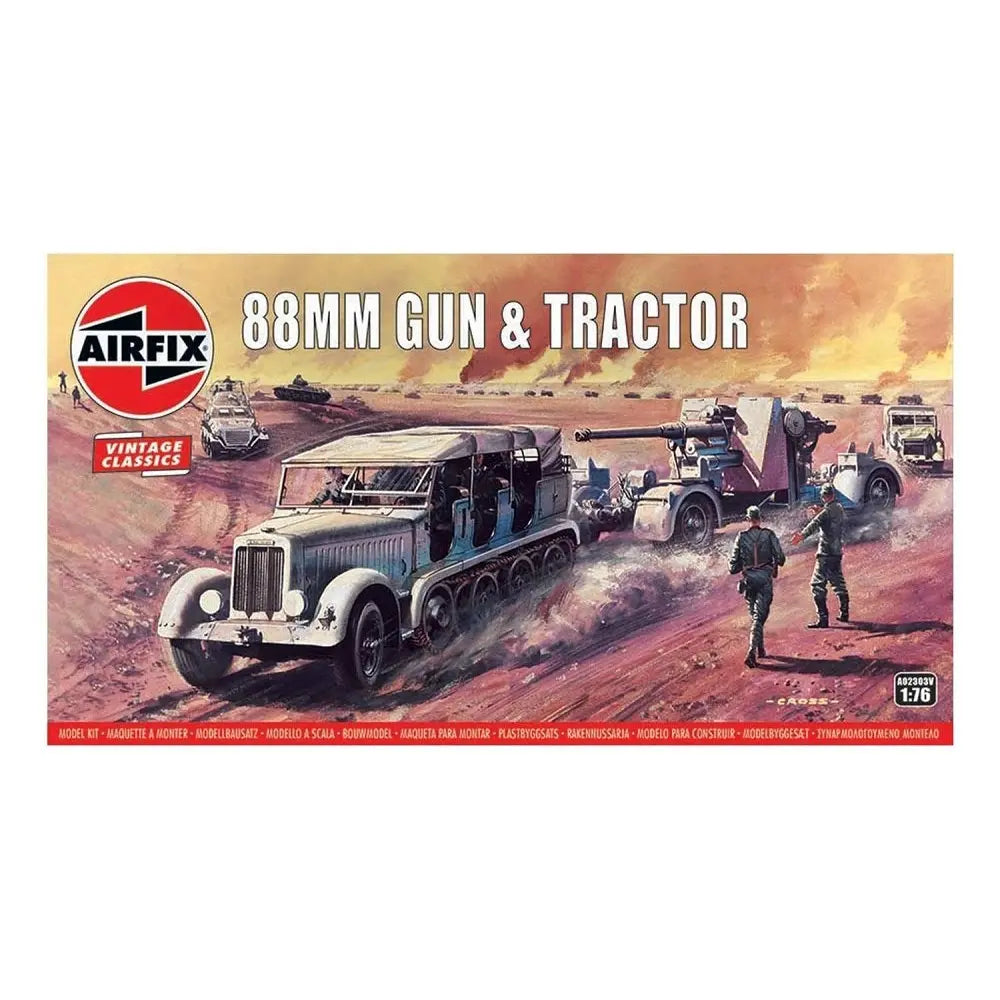 Airfix 88mm Flak Gun & Tractor 1:76 Vintage