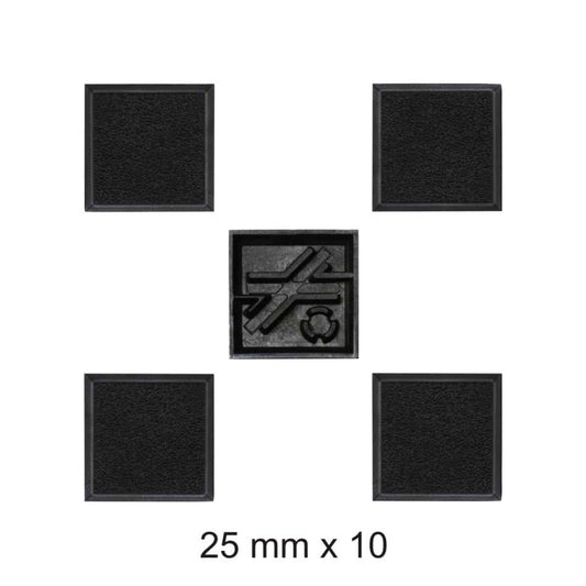 Colour Forge Plastic Bases – 25mm Square x10