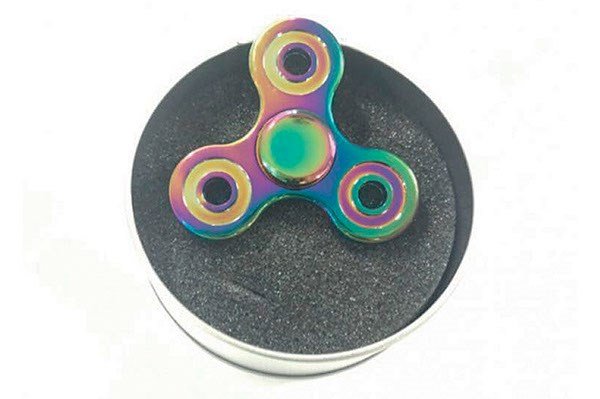 Spinner metal rund flerefarvet