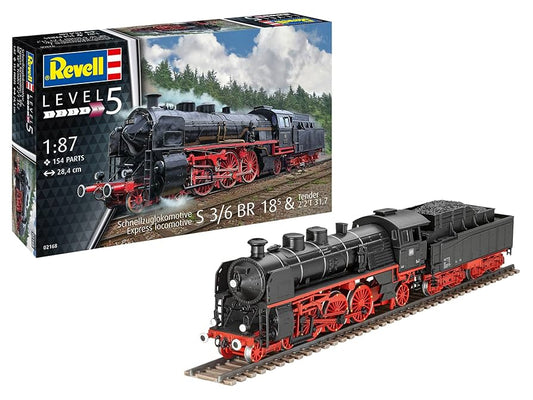 Revell Express Locomotive Express Loco BR18 with Tender 1:87