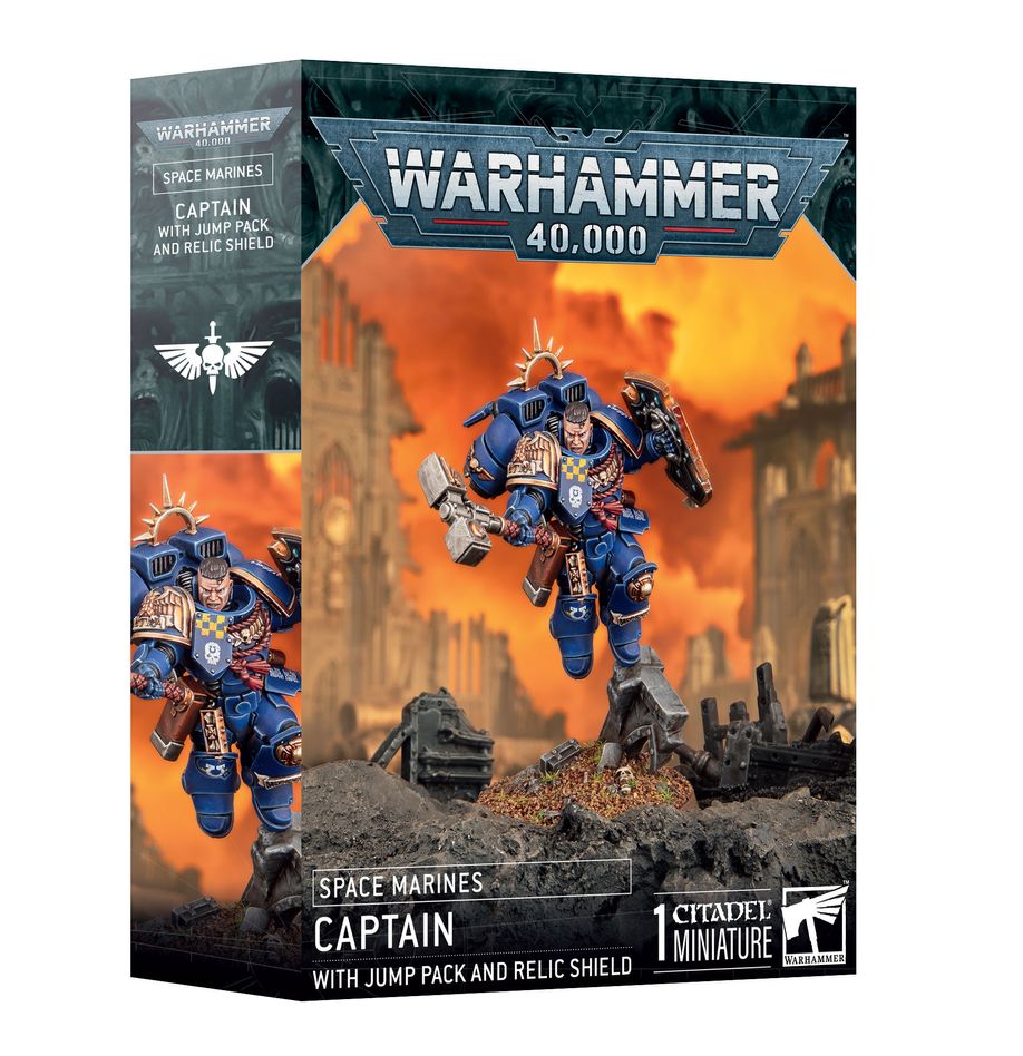Space Marines Captain with Jump Pack & Relic Shield 48-102