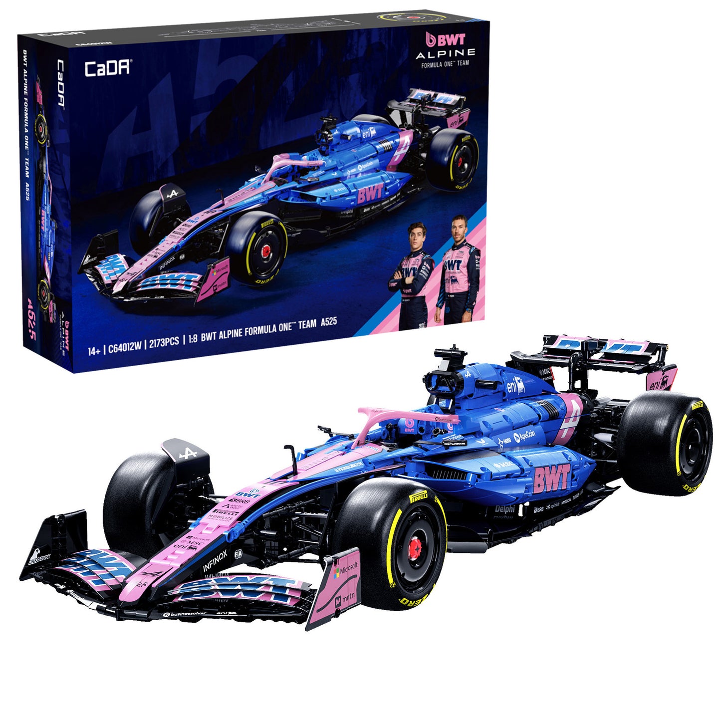 1:8 BWT Alpine F1 Team A525 Racing Car - 2173 pcs
