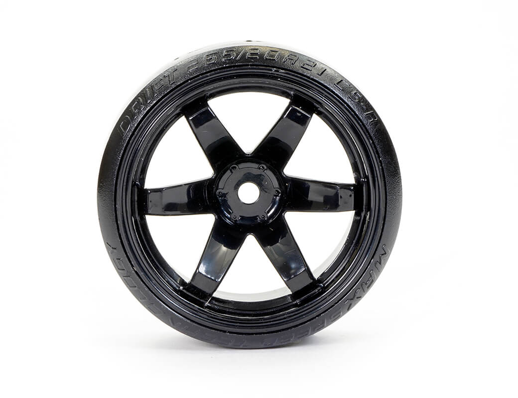 Fastrax 1/10 Street/Drift Tyre 6-Spoke Wheel (6mm Offset)