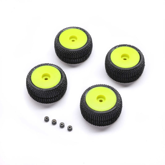 Blockade Tire, Pro-Line OE, Wheel, Yellow, Mounted: Micro-T