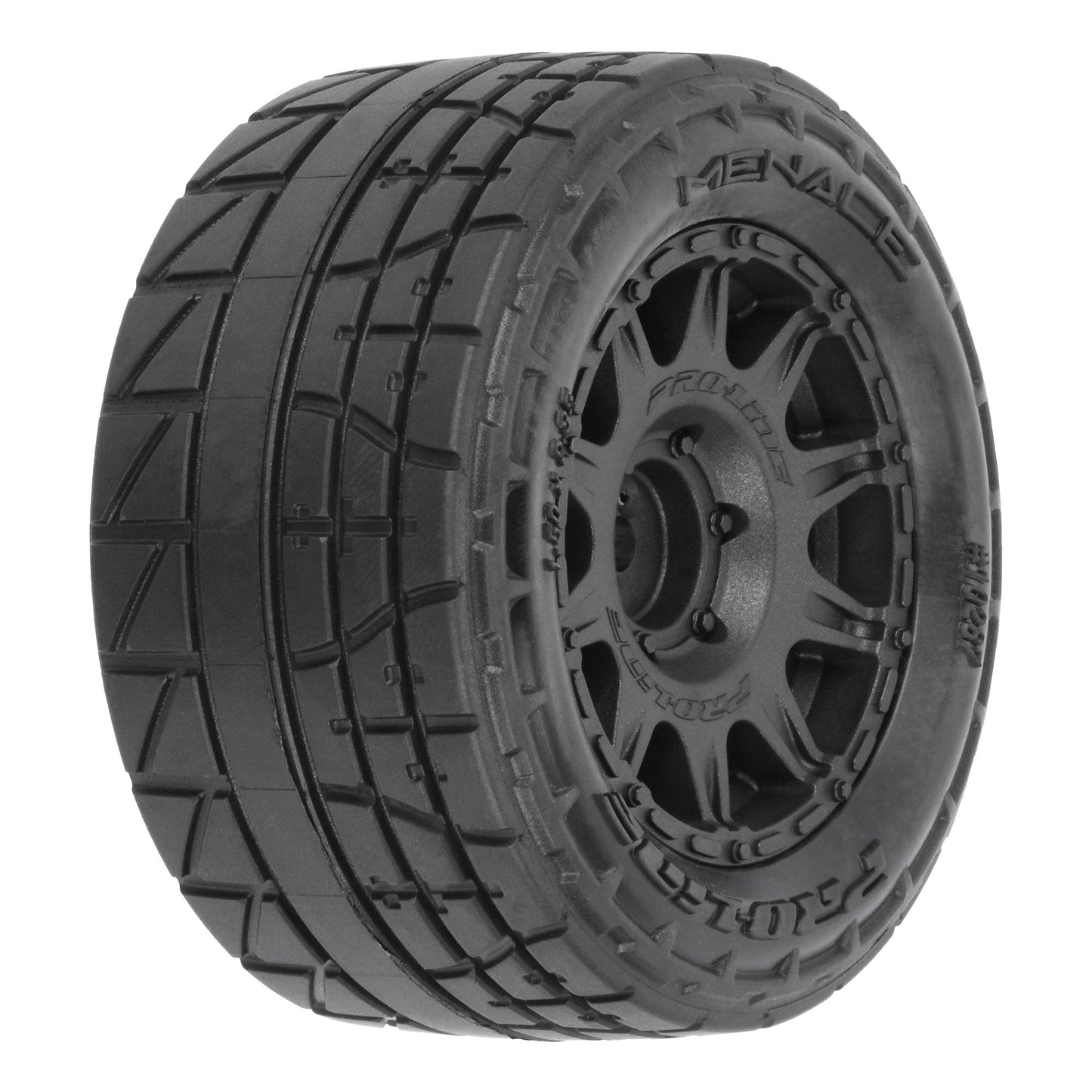 1/18 Menace F/R Street Tires MTD 12mm Black Raid (4): Granit