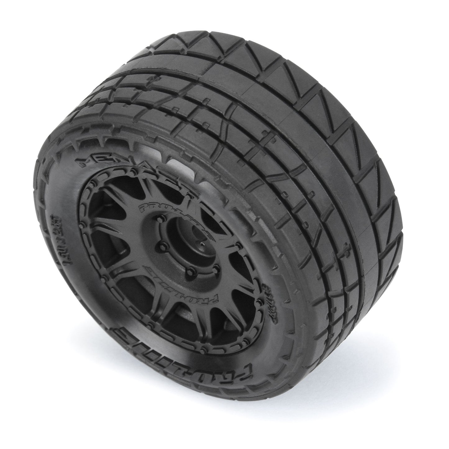 1/18 Menace F/R Street Tires MTD 12mm Black Raid (4): Granit